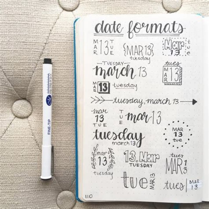 Date & Title Layouts for your Bullet Journal